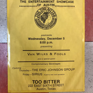 Van Wilks & Eric Johnson at Too Bitter (Poster)