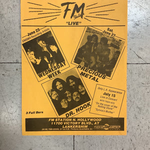 Wednesday Week, Precious Metal, and Dr. Hook at FM Station (Poster)