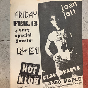 Joann Jett & The Blackhearts at Hot Klub (Poster)