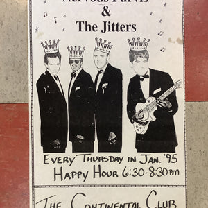 Nervous Purvis and The Jitters at Continental Club - 1995 (Poster)