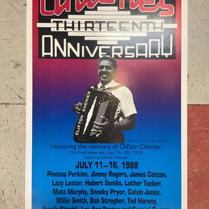Antone's Nightclub 13th Anniversary - 1988 (Poster)
