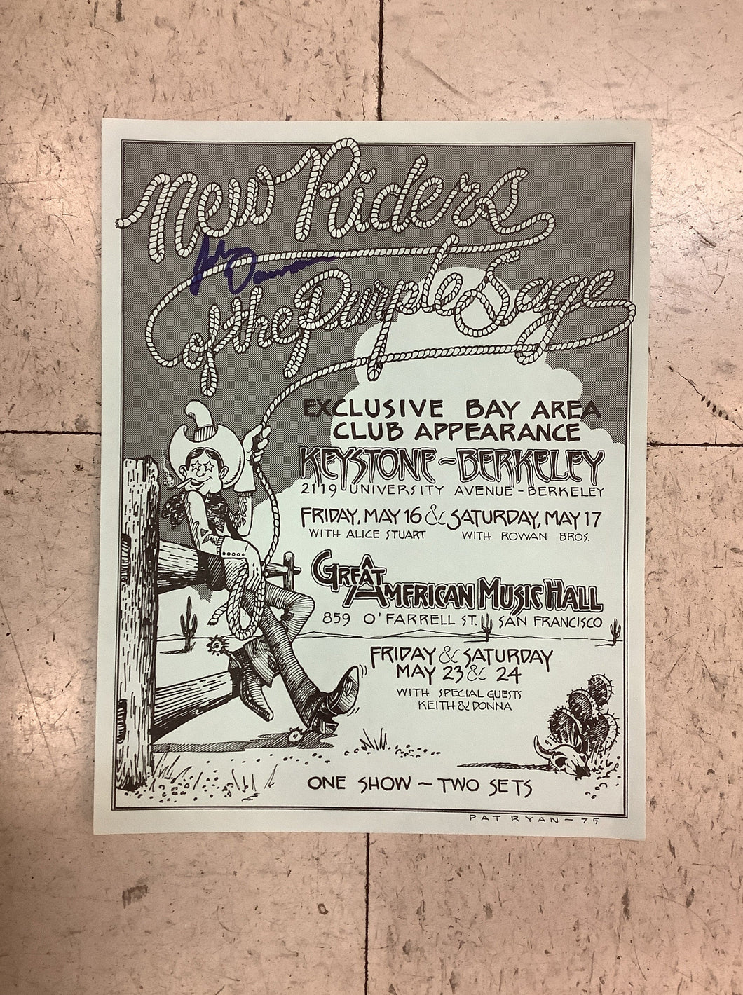 NRPS at Keystone-Berkeley/Great American Music Hall - 1975 (Poster)