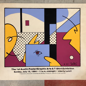 1st Austin Poster/Graphic Arts & T-Shirt Exhibition at Liberty Lunch - 1984 (Poster)
