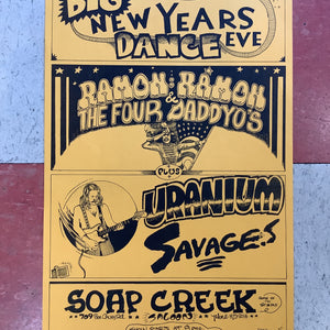 Uranium Savages New Years Eve at Soap Creek Saloon - 1975 (Poster)