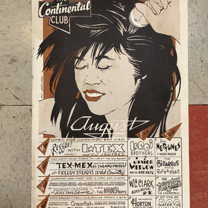 Continental Club August Calendar - 1988 (Poster)