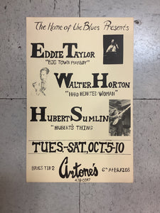 Eddie Taylor, Walter Horton, and Hubert Sumlin at Antone's - 1976 (Poster)