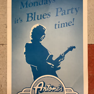 Mondays it's Blues Party Time at Antone's Nightclub - 1984 (Poster)