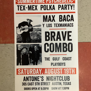 Max Baca and Brave Combo at Antone's - 2017 (Poster)