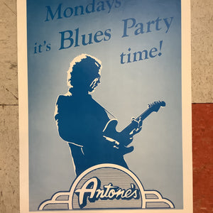 Mondays it's Blues Party Time at Antone's Nightclub - 1984 (Poster)