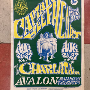 Captain Beefheart & Charlatans at Avalon Ballroom - 1966 (Poster)