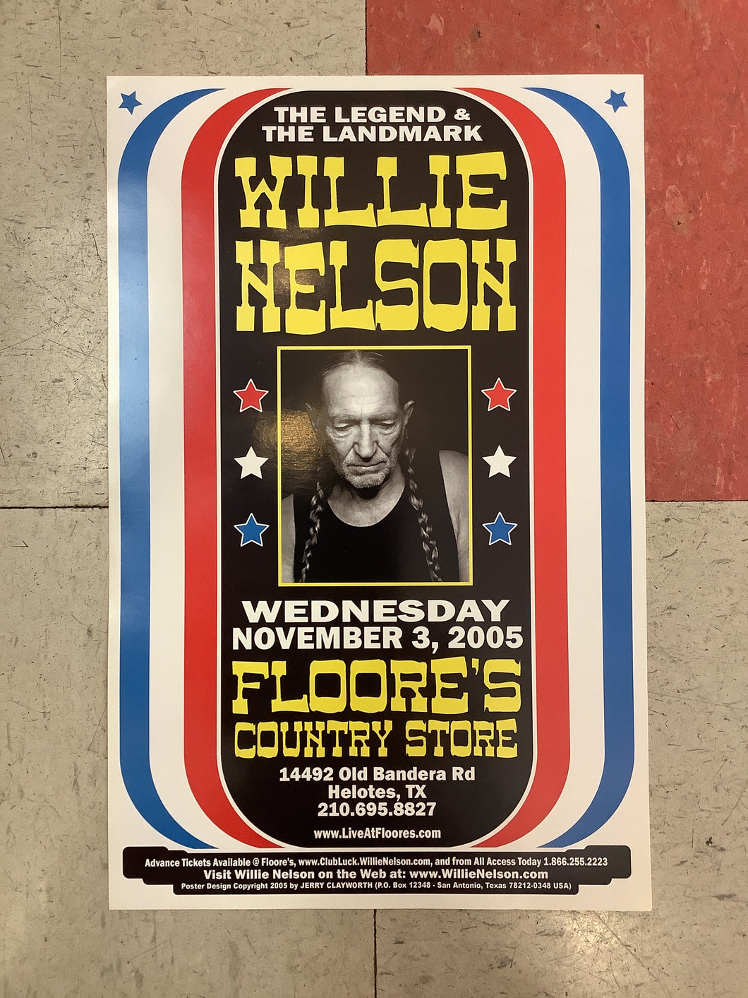 Willie Nelson at Floore's Country Store - 2005 (Poster)