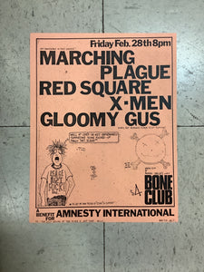 Marching Plague at Bone Club - (1986) Poster