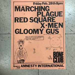 Marching Plague at Bone Club - 1986 (Poster)