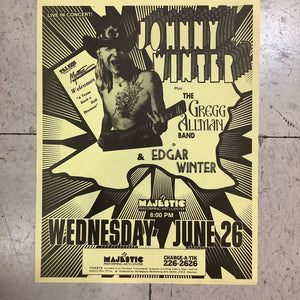 Johnny Winter, Gregg Allman Band, & Edgar Winter at Majestic P.A.C. - 1985 (Poster)