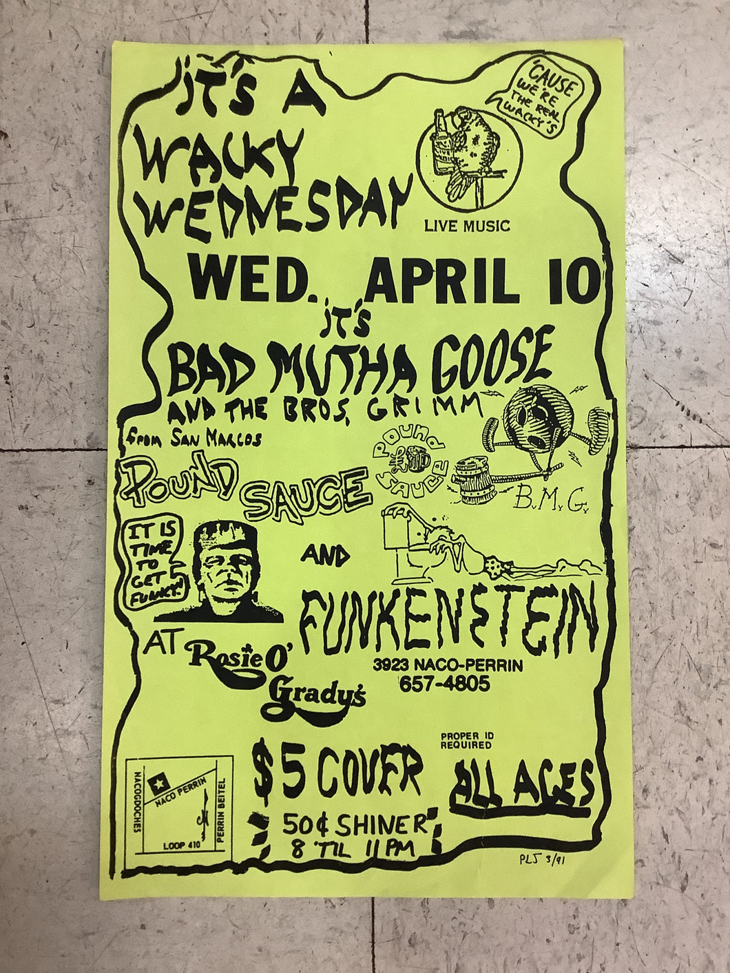 Bad Mutha Goose at Rosie O' Grady's (Poster)