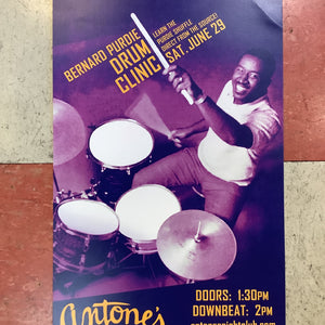 Bernard Purdie Drum Clinic at Antone's Nightclub - 2019 (Poster)