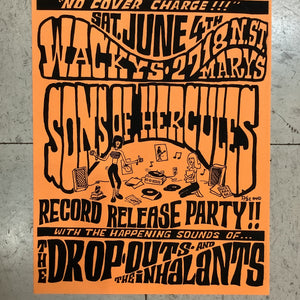 Sons of Hercules Record Release Party at Wacky's - 1994 (Poster)