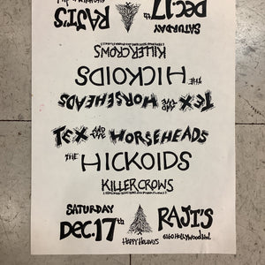 The Hickoids at Raji's (Poster)