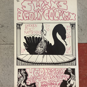 Swans and Agony Column at Liberty Lunch - 1989 (Poster)