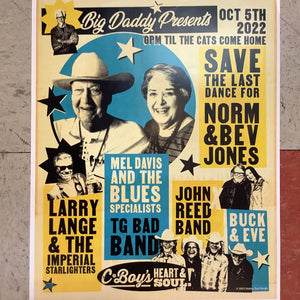 Save the Last Dance for Norm and Bev Jones at C-Boy's - 2022 (Poster)