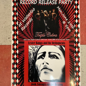 Triple Cobra Record Release at Waterloo Records (Poster)