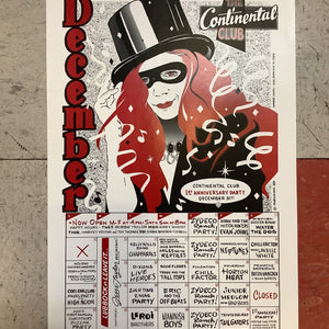 Continental Club December Calendar - 1988 (Poster)