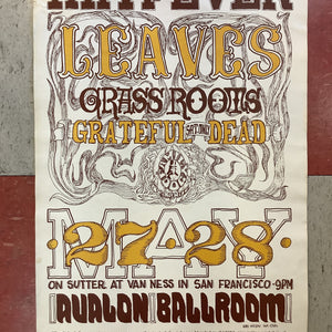 Grateful Dead "Hayfever" at Avalon Ballroom - 1966 (Poster)