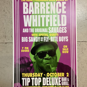 Barrence Whitfield at Tip Top Deluxe - 2014 (Poster)