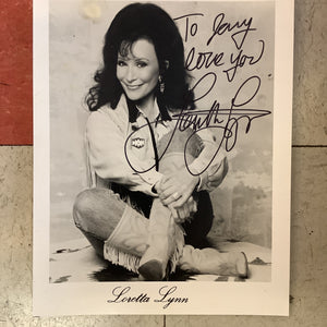 Autographed Loretta Lynn Press Photo