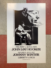 Load image into Gallery viewer, John Lee Hooker and Johnny Winter at Liberty Lunch - 1992 (Poster)

