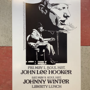 John Lee Hooker and Johnny Winter at Liberty Lunch - 1992 (Poster)
