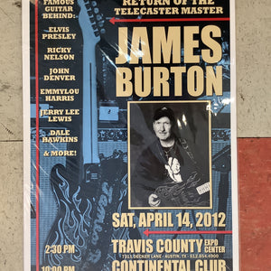 James Burton at Travis County Expo Center and Continental Club - 2012 (Poster)