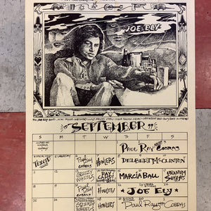 Soap Creek Saloon September Calendar - 1977 (Poster)