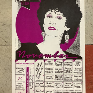 Continental Club November Calendar - 1988 (Poster)