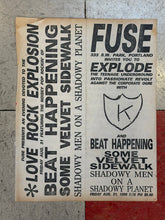 Load image into Gallery viewer, Beat Happening &amp; Some Velvet Sidewalk at The Underground - 1990 (Poster)
