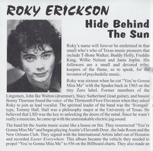 Load image into Gallery viewer, Roky Erickson - Hide Behind the Sun (CD)

