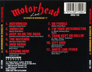 Motorhead - Blitzkreig on Birmingham '77 (CD)