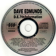 Load image into Gallery viewer, Dave Edmunds – D.E.7th / Information (CD)
