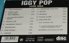 Load image into Gallery viewer, Iggy Pop – Live USA (CD)
