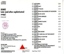 Load image into Gallery viewer, The Kinks – Lola And Other Sophisticated Songs (CD)
