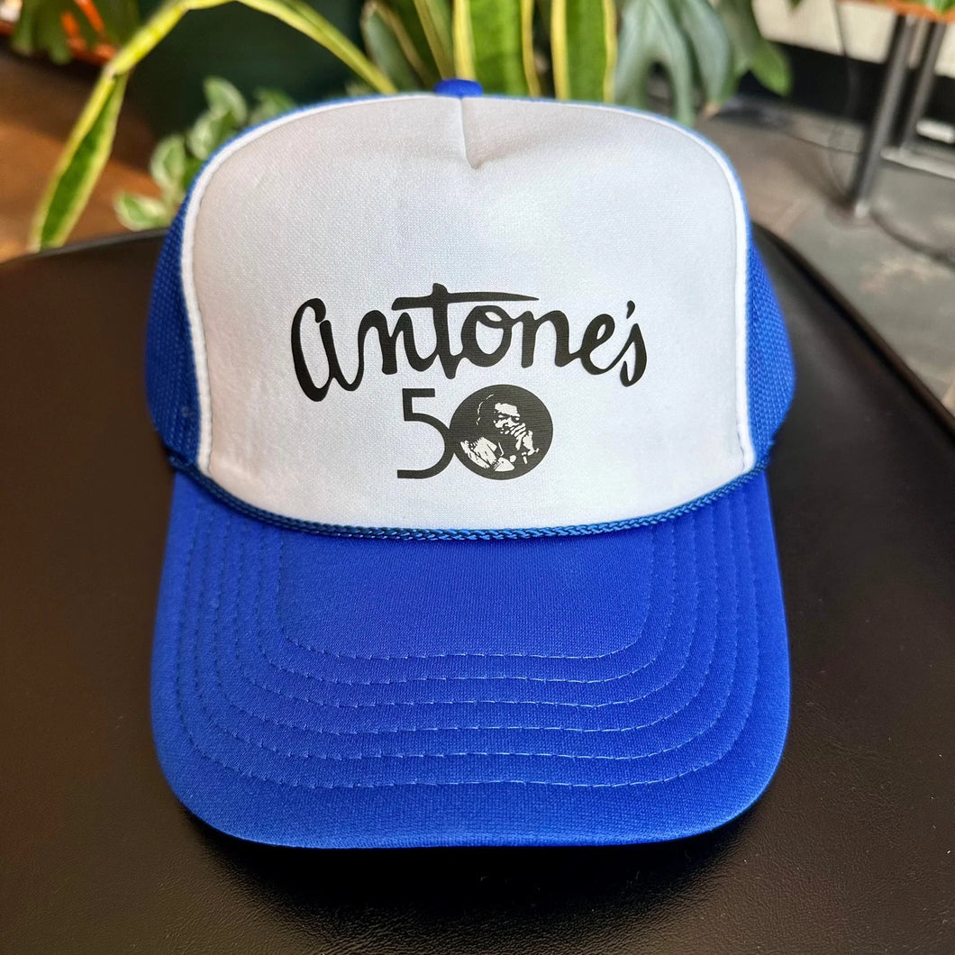 Antone's 50th Blue Trucker Hat