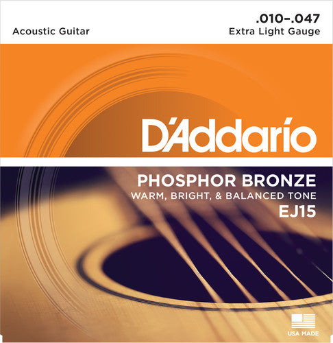 D'Addario Phosphor Bronze EJ15 Acoustic Guitar Strings