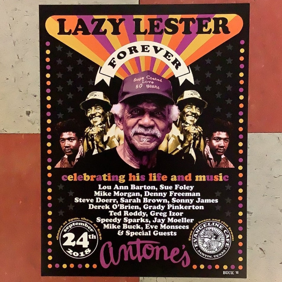 Lazy Lester Forever - Event Poster By Billie Buck