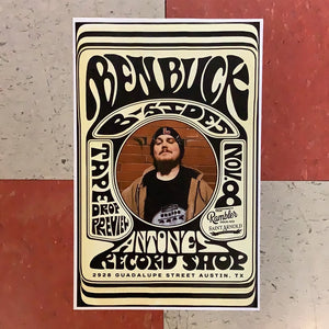 Ben Buck B-Sides Tape Drop Preview In-Store - Event Poster By Billie Buck