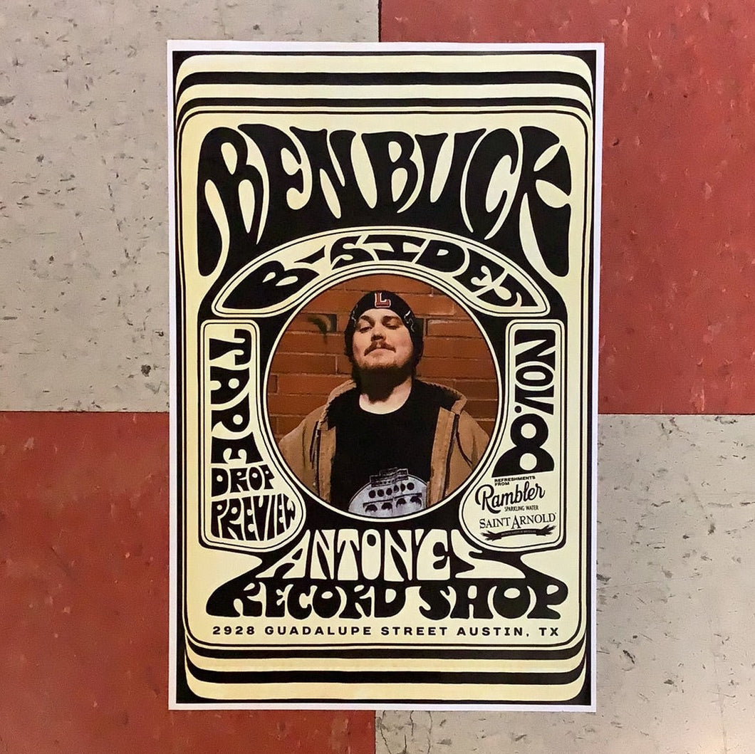 Ben Buck B Sides Tape Drop Preview In Store Event Poster By