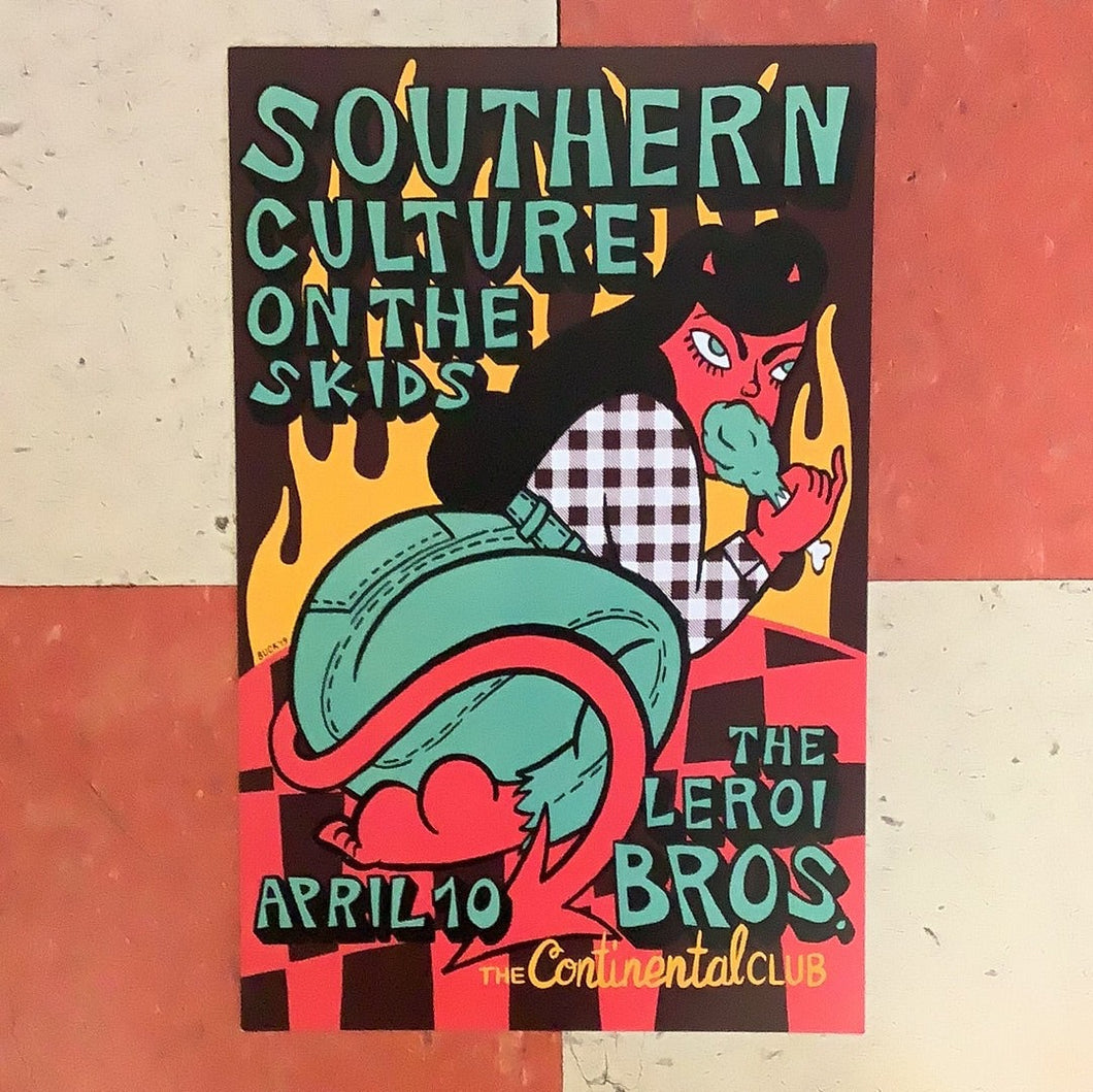 Southern Culture on the Skids & The LeRoi Brothers - Event Poster By Billie Buck