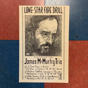 The James McMurtry Trio "Lone Star Fire Drill" (Poster)