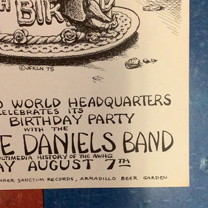 Armadillo World Headquarters 5th Birthday Ft. Charlie Daniels Band - 1975 (Poster)