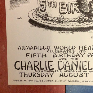 Armadillo World Headquarters 5th Birthday Ft. Charlie Daniels Band - 1975 (Poster)