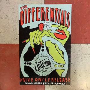 The Differentials Drive On! LP Release In-Store - Event Poster By Billie Buck